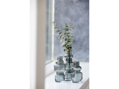 Vase - 3 stk. - Glas - Grå - D